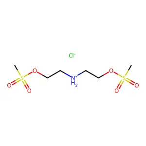 bis(2-methylsulfonyloxyethyl)azanium chloride structure