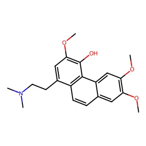 1-(2-Dimethylaminoethyl)-3,6,7-trimethoxyphenanthren-4-ol structure