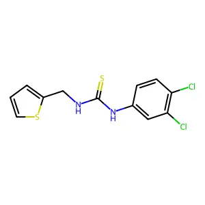 1-(3,4-dichlorophenyl)-3-(thiophen-2-ylmethyl)thiourea structure
