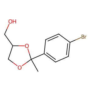 2-(p-Bromophenyl)-2-methyl-1,3-dioxolane-4-methanol structure