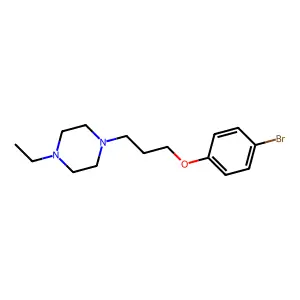 1-(3-(4-bromophenoxy)propyl)-4-ethylpiperazine structure
