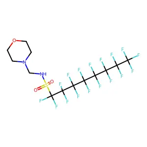1,1,2,2,3,3,4,4,5,5,6,6,7,7,8,8,8-heptadecafluoro-N-(morpholin-4-ylmethyl)octane-1-sulfonamide structure