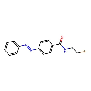 N-(2-bromoethyl)-4-phenyldiazenylbenzamide structure