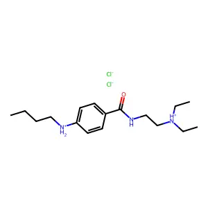 p-Butylamino-N-(2-(diethylamino)ethyl)benzamide dihydrochloride structure