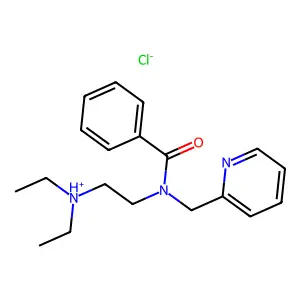 N-(2-Diethylaminoethyl)-N-(2-pyridylmethyl)benzamide hydrochloride structure