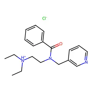 N-(2-Diethylaminoethyl)-N-(3-pyridylmethyl)benzamide hydrochloride structure