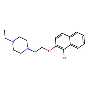 1-[2-[(1-Bromo-2-naphthalenyl)oxy]ethyl]-4-ethylpiperazine structure