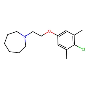 1-[2-(4-Chloro-3,5-dimethylphenoxy)ethyl]hexahydro-1H-azepine structure
