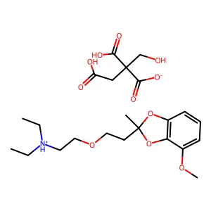 1,3-Benzodioxole, 2-(2-(2-(diethylamino)ethoxy)ethyl)-4-methoxy-2-methyl-, citrate structure