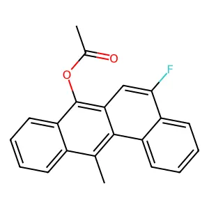 (5-fluoro-12-methylbenzo[a]anthracen-7-yl) acetate structure