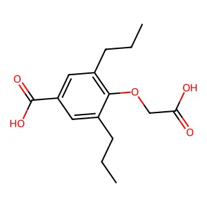 4-(Carboxymethoxy)-3,5-dipropylbenzoic acid structure