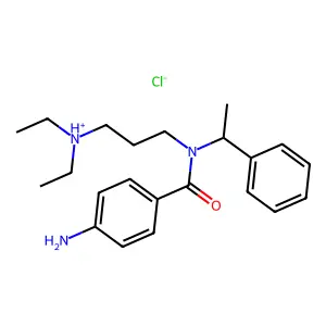 Benzamide, p-amino-N-(3-(diethylamino)propyl)-N-(alpha-methylbenzyl)-, hydrochloride structure