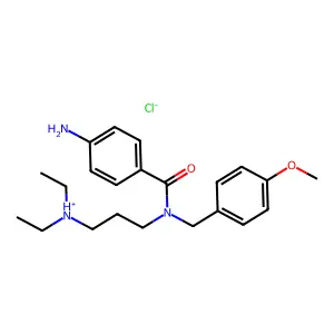 Benzamide, p-amino-N-(3-(diethylamino)propyl)-N-(p-methoxybenzyl)-, hydrochloride structure
