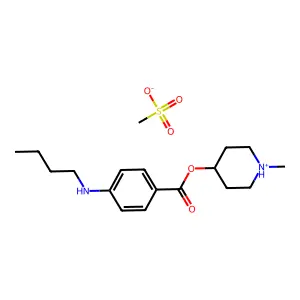 Paridocaine methanesulfonate structure