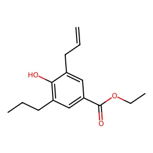 BENZOIC ACID, 3-ALLYL-4-HYDROXY-5-PROPYL-, ETHYL ESTER structure
