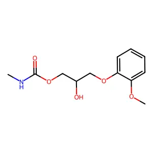 [2-hydroxy-3-(2-methoxyphenoxy)propyl] N-methylcarbamate structure