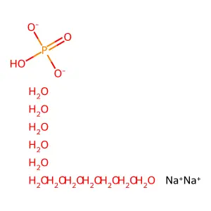 Phosphoric acid, disodium salt, dodecahydrate structure