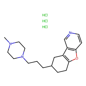 8-[3-(4-methylpiperazin-1-yl)propyl]-6,7,8,9-tetrahydro-[1]benzofuro[3,2-c]pyridinetrihydrochloride structure