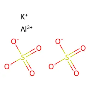 Aluminum potassium sulfate structure