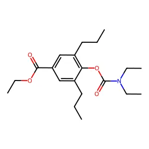 ethyl 4-(diethylcarbamoyloxy)-3,5-dipropylbenzoate structure