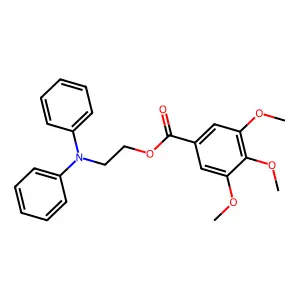 BENZOIC ACID, 3,4,5-TRIMETHOXY-, 2-(DIPHENYLAMINO)ETHYL ESTER structure