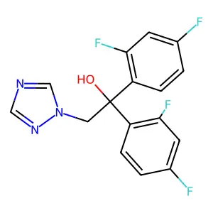1,1-bis(2,4-difluorophenyl)-2-(1,2,4-triazol-1-yl)ethanol structure