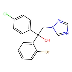 1-(2-bromophenyl)-1-(4-chlorophenyl)-2-(1,2,4-triazol-1-yl)ethanol structure