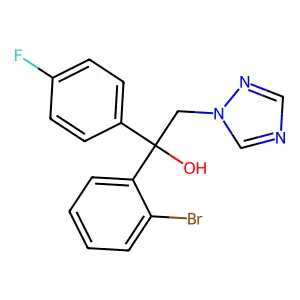 1-(2-bromophenyl)-1-(4-fluorophenyl)-2-(1,2,4-triazol-1-yl)ethanol structure