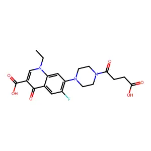 Norfloxacin succinil structure