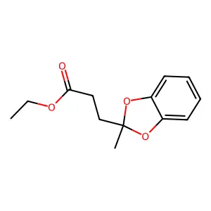 1,3-Benzodioxole-2-propanoic acid, 2-methyl-, ethyl ester structure