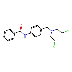N-[4-[bis(2-chloroethyl)aminomethyl]phenyl]benzamide structure