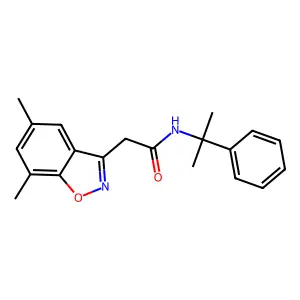 1,2-Benzisoxazole-3-acetamide, 5,7-dimethyl-N-(1-methyl-1-phenylethyl)- structure