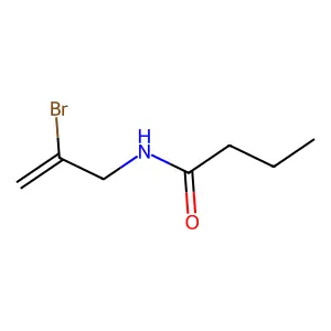 N-(2-Bromoallyl)butyramide structure