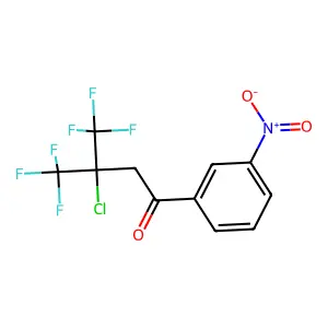 BUTYROPHENONE, 3-CHLORO-3'-NITRO-4,4,4-TRIFLUORO-3-TRIFLUOROMETHYL- structure