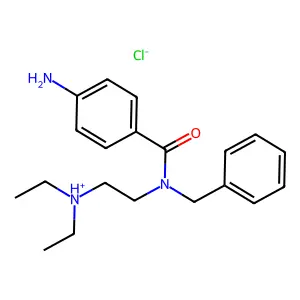 p-Amino-N-benzyl-N-(2-(diethylamino)ethyl)benzamide hydrochloride structure