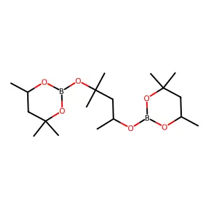 1,3,2-Dioxaborinane, 2,2'-((1,1,3-trimethyl-1,3-propanediyl)bis(oxy))bis(4,4,6-trimethyl- structure