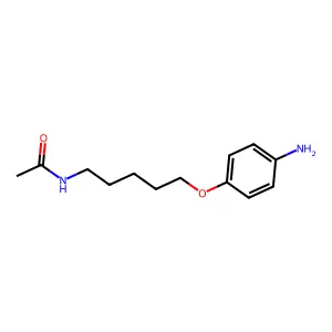 N-[5-(4-aminophenoxy)pentyl]acetamide structure