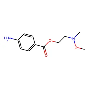 p-Aminobenzoic acid 2-(methoxymethylamino)ethyl ester structure
