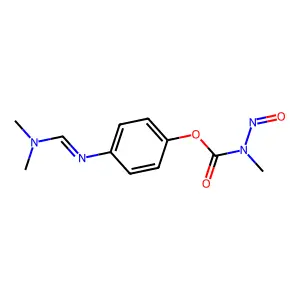[4-(dimethylaminomethylideneamino)phenyl] N-methyl-N-nitrosocarbamate structure