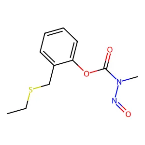 [2-(ethylsulfanylmethyl)phenyl] N-methyl-N-nitrosocarbamate structure