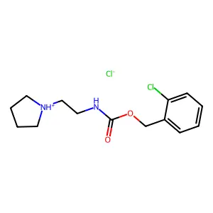 o-Chlorobenzyl N-(2-pyrrolidinylethyl)carbamate hydrochloride structure