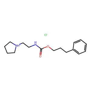 3-Phenylpropyl N-(2-pyrrolidinylethyl)carbamate hydrochloride structure