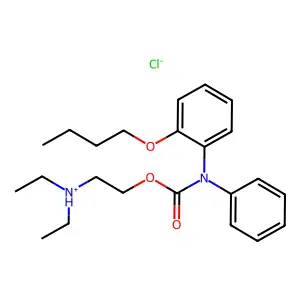 Carbanilic acid, o-butoxy-N-phenyl-, 2-diethylaminoethyl ester, monohydrochloride structure