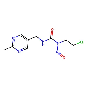 1-(2-chloroethyl)-3-[(2-methylpyrimidin-5-yl)methyl]-1-nitrosourea structure