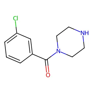 1-(3-chlorobenzoyl)piperazine structure