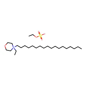 Ethyl 4-ethyl-4-octadecylmorpholinium sulphate structure
