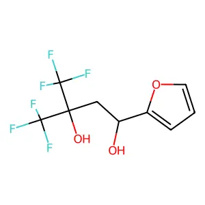 4,4,4-trifluoro-1-(furan-2-yl)-3-(trifluoromethyl)butane-1,3-diol structure