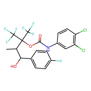 [1,1,1-trifluoro-4-(4-fluorophenyl)-4-hydroxy-3-methyl-2-(trifluoromethyl)butan-2-yl] N-(3,4-dichlorophenyl)carbamate structure