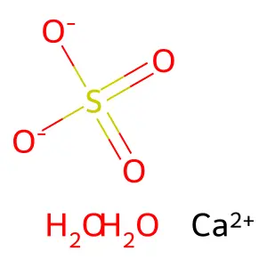 Calcium sulfate dihydrate structure