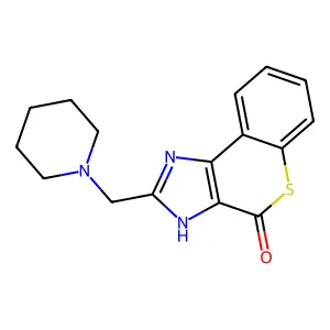 (1)BENZOTHIOPYRANO(3,4-d)IMIDAZOL-4(1H)-ONE, 2-(1-PIPERIDINYLMETHYL)- structure